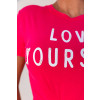 T-Shirt Estampada e Bordado De Pérolas Atacado Feminina Revanche Guaíra Rosa Choque