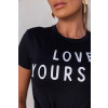 T-Shirt Estampada e Bordado De Pérolas Atacado Feminina Revanche Guaíra Preto