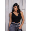 Top Corset Ribbed Atacado Feminino Revanche Malloa Preto