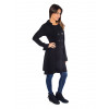 Trench Coat Atacado  Tricot Feminino Revanche Novara Preto Padrão Lateral