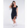 Vestido Atacado Botões Feminino Revanche Jule Preto Frente