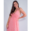 Vestido Longo Atacado Feminino Revanche Lirio Coral Lateral