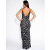 Vestido Longo Atacado Floral Revanche San Antonio II Preto Costas