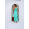 Vestido Longo Com Recorte Atacado Feminino Revanche Máfil Verde Menta