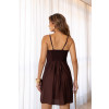 Vestido Curto Com Lastex Atacado Feminina Revanche Matiana Marrom