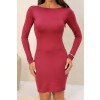 Vestido Curto Com Decote Costas Manga Longa Atacado Feminina Revanche Arderito Vinho