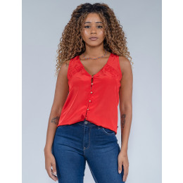 Blusa Atacado Feminina Revanche Emiliana Preto Frente