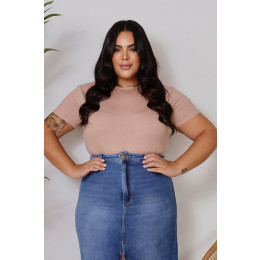 Blusa Baby Look Basica Curvy Atacado Feminina Revanche Zadar Preto