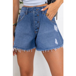 Shorts Jeans Gode Barra Cortada Atacado Feminino Revanche Mallabia