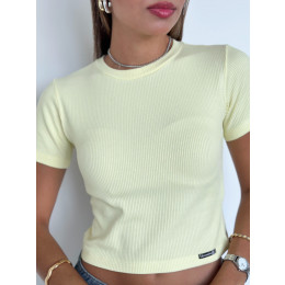 Blusa Cropped Canelado Atacado Feminina Revanche Gibara Preto