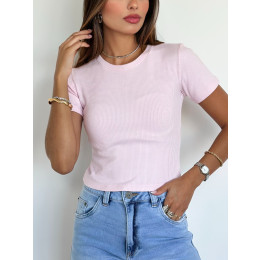 Blusa Cropped Canelado Atacado Feminina Revanche Gibara Preto