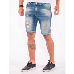 Bermuda Jeans Atacado Barra Dobrada Masculina Revanche Lomé Frente