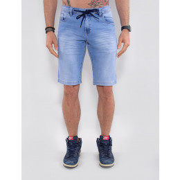 Bermuda Jeans Atacado Masculina Revanche Coréia do Norte Azul Frente