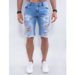 Bermuda Jeans Atacado Masculina Revanche Coréia do Sul Azul Frente