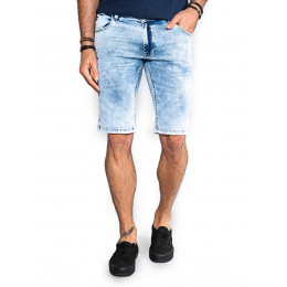 Bermuda Jeans Atacado Sky Bleach c/ Zíper Lat. Masculina Revanche Prato Frente