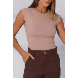 Blusa Franzida Atacado Feminina Revanche Livadiá Marrom Escuro