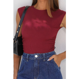 Blusa Franzida Atacado Feminina Revanche Livadiá Marrom Escuro