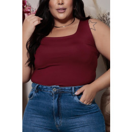 Blusa Curvy Alça Larga Atacado Feminina Revanche Pallantia Caramelo