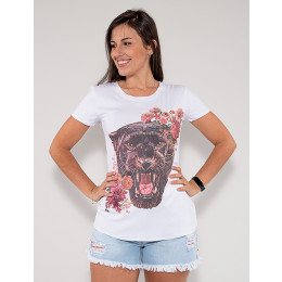 Blusa Atacado Tigre Feminina Revanche Fantina Branco Frente