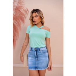 Blusa Com Detalhe de Tiras Atacado Feminina Revanche Itaúna Branco