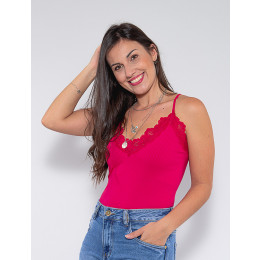 Blusa de Alça Atacado Feminina Revanche Jeri Preto Frente