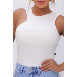Blusa Regata Cava Assimétrica Atacado Feminino Revanche Bédar Preto