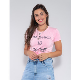 Blusa The Beach Atacado Feminina Revanche Leonda Rosa Frente