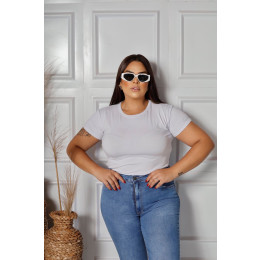 Blusa Baby Look Basica Curvy Atacado Feminina Revanche Zadar Preto