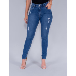Calça Jeans Atacado Cigarrete Feminina Revanche Maylla Azul Frente