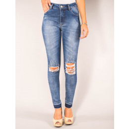 Calça Jeans Atacado Cigarrete Perola Feminina Revanche Charlotte Frente