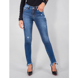 Calça Jeans Atacado Cigarrete Ziper na Barra Feminino Revanche Vicenza Frente