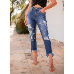 Calça Jeans Atacado Cropped Mom Feminina Revanche Miriam Frente