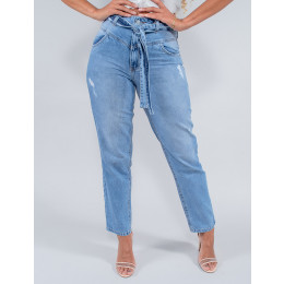 Calça Jeans Atacado Mom Feminina Revanche Catalina Azul Frente