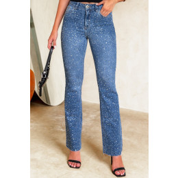 Calça Jeans Flare Aplique Pearly Glow Atacado Feminino Revanche Saldeana