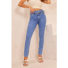 Calça Jeans Skinny Com Cinto Atacado Feminina Revanche Merlo
