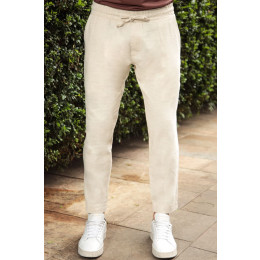 Calça Slim Bolso Faca Linen Blend Atacado Masculina Revanche Genk