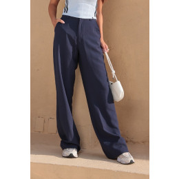 Calça Wide Alfaiataria Bolso Faca Atacado Feminina Revanche Hipona Vinho