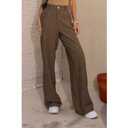 Calça Wide Alfaiataria Bolso Faca Atacado Feminina Revanche Hipona Vinho