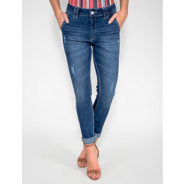 Calça Jeans Atacado Cigarrete Bolso Faca Feminina Revanche Papua Frente