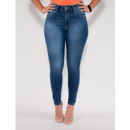 Calça Jeans Atacado Cigarrete Feminina Revanche Faun Azul Frente