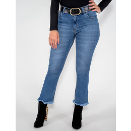 Calça Jeans Atacado Cropped Feminina Revanche Montevideu Frente