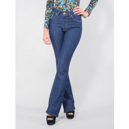 Calça Jeans Atacado Flare Escura Amaciada Feminina Revanche Malé Frente