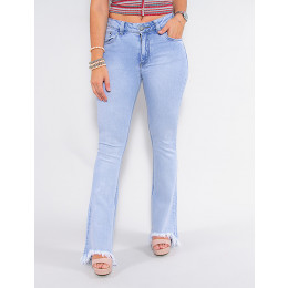 Calça Jeans Atacado Flare Feminina Revanche Victorine Azul Frente