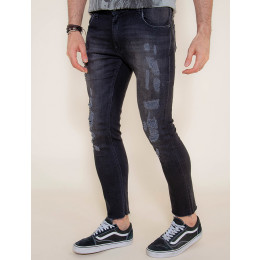 Calça Jeans Atacado Super Skinny Black Masculina Revanche Bandar Frente