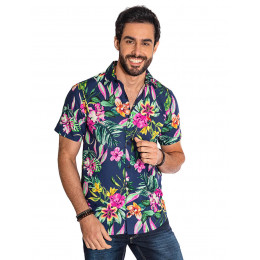 Camisa Atacado Florida Manga Curta Masculina Revanche Havai II Frente