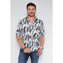 Camisa Atacado Masculina Revanche Lenard Branco Frente