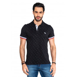 Camisa Polo Atacado Microestampa Masculina Revanche Triangulo Branco Frente