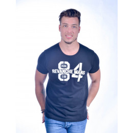 Camiseta Atacado Bordada Masculina Revanche O. Denim 84 Preta Frente