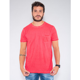 Camiseta Atacado c/ Bolso Masculina Revanche Lituânia Vermelho Frente