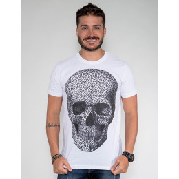 Camiseta Atacado Caveira Masculina Revanche Camboja Preto Frente